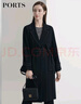 PORTS寶姿女裝 秋冬新品長(zhǎng)袖中長(zhǎng)風(fēng)衣LL9T022LWB006 黑色 S (4) 曬單實(shí)拍圖