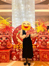 歌莉婭（GOELIA）預(yù)售預(yù)售連衣裙女氣質(zhì)服裝蕾絲拼接黑色絲絨裙1C1R4H470 00B黑色 S 曬單實(shí)拍圖
