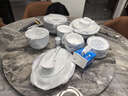 藝汐景德鎮(zhèn)餐具整套釉下彩高檔玲瓏陶瓷碗盤碟輕奢家用送禮喬遷套裝 微波爐適用丨皮箱裝丨 70件套 曬單實拍圖