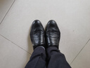 蜘蛛王男鞋牛皮季套腳男士商務(wù)休閑鞋正裝皮鞋男 黑色 42  曬單實(shí)拍圖