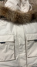 林羽森寬松派克服工裝羽絨棉服女2025冬季新款大毛領中長款加厚棉衣外套 米白色 L 推薦110-130斤 曬單實拍圖
