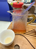 康韻 日式玻璃公道杯加厚耐熱錘紋玻璃茶海公杯家用功夫茶具配件 方底錘紋公杯-黃把 曬單實(shí)拍圖