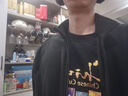 JACK WOKEKNSN秋冬季搖粒絨男士夾克內(nèi)搭戶外抓絨衣外套大碼立領(lǐng)衛(wèi)衣開衫潮牌 黑色 2XL 曬單實(shí)拍圖
