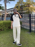 肯奈迪polo衫男夏季新款日系潮牌寬松短袖.t恤男學(xué)院風(fēng)撞色寬松半袖體恤 黑白拼色-半袖polo衫 2XL 【168-176cm】 曬單實(shí)拍圖