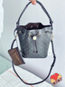 Tory Burch 湯麗柏琦 T MONOGRAM 斜挎水桶可可包TB 168805 黑咖色 200 OS 曬單實(shí)拍圖