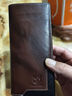 牛船長(cháng)皮具男士錢(qián)包復古長(cháng)款真皮錢(qián)包二折大容量零錢(qián)包 咖啡色 曬單實(shí)拍圖