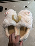 潔麗雅月子鞋秋冬季2024新款家居孕婦產(chǎn)后毛絨棉拖鞋防滑包跟棉鞋女冬天 白色 38-39 (240mm) 【適合37-38】 曬單實拍圖