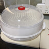 京噶日本微波爐加熱蒸籠食品級家用加水雙層加厚容器皿蒸屜蒸盒蒸格 珍珠白單層下單即送蒸籠布食品 曬單實(shí)拍圖