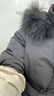 A21女裝氣質(zhì)減齡毛領(lǐng)小廓形寬松羽絨服日系保暖加絨外套潮 黑色 M 曬單實(shí)拍圖