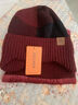 ZEYAUP中老年人帽子女冬季加絨加厚媽媽奶奶老太太保暖護耳針織羊毛線(xiàn)帽 酒紅 均碼（帽子+圍脖） 曬單實(shí)拍圖