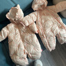 凡獵嬰兒衣服冬裝新生女寶寶連體衣加絨夾棉哈衣外出抱衣冬季棉服 粉色 90cm 曬單實(shí)拍圖