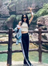 2025春秋季加絨純棉休閑運動(dòng)褲男女同款三條杠校服褲寬松休閑褲 藍色束腳（加絨款） XL (推薦120-140斤) 曬單實(shí)拍圖