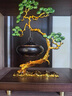 春錦秋鯉新中式迎客松擺件禪意客廳玄關(guān)辦公室創(chuàng)意香爐裝飾品喬遷開業(yè)禮品 LK-BJ迎春松18*9*27.5cm 曬單實拍圖
