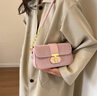 CLEVER KNOCK品牌CK包包女款腋下手提包女士斜跨包新款單肩包情人節生日禮物 粉色 曬單實(shí)拍圖