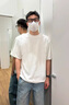 OEMG 重磅300g短袖t恤男女夏季新款圓領(lǐng)情侶百搭寬松五分袖休閑體恤衫 CK-DT01白色 XL 【建議135-150斤】 曬單實(shí)拍圖
