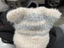 途尊可愛(ài)小熊耳朵帽子女秋冬季保暖防風(fēng)長(cháng)毛絨絨護耳系繩針織毛線(xiàn)帽冬 白色 曬單實(shí)拍圖