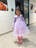 丹鳥(niǎo)王女童公主裙春秋款2025年新款兒童庫洛米網(wǎng)紗裙子寶寶春裝連衣裙 紫色庫洛米裙子+包包 130 碼 曬單實(shí)拍圖