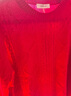 科蒙博卡新款絞花圓領(lǐng)絞花本命年羊絨衫女偏厚紅色時(shí)尚毛衣 石榴紅 2XL 曬單實(shí)拍圖