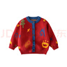 棉花堂【細(xì)膩保暖】?jī)和樋楅_(kāi)衫男女童厚毛衣冬款中大童毛衣外套拜年服 新年紅 90 52 曬單實(shí)拍圖