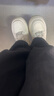 百麗休閑舒適板鞋女2025新款春簡約厚底鞋D4M1DAM5 米白色 37 曬單實(shí)拍圖