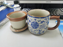 兮元記青花汝窯泡茶杯陶瓷茶水分離杯送老師教師節實(shí)用生日禮物伴手禮品 繁花天福辦公杯-不含底碟-禮盒裝 曬單實(shí)拍圖