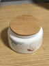南山先生 茶具配件家用小茶罐陶瓷儲茶罐中式儲物罐素錦蓮華櫸木蓋茶葉罐 素錦蓮華茶葉罐（櫸木蓋） 曬單實(shí)拍圖