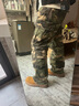 NEIGBORL釗叔制美式街頭水洗迷彩長褲破洞直筒潮牌搭配軍事風(fēng)休閑工裝褲子 迷彩 M 曬單實(shí)拍圖