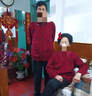 中老年人衣服羊毛開(kāi)衫女爸媽本命年紅色毛衣外套男爺爺奶奶情侶裝 男棒球領(lǐng)棗紅?！炯咏q加兜】 2XL 建議145-160斤 曬單實(shí)拍圖