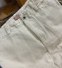 馬登女裝 美式白色牛仔高腰闊腿褲寬松口袋工裝褲直筒休閑長(cháng)褲子秋季 米白色 馬登工裝 L 曬單實(shí)拍圖