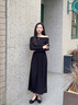 百田森超軟小羊皮單鞋黑色皮鞋女款2025新款春蝴蝶結真皮媽媽鞋 黑色 34 曬單實拍圖