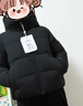坦博爾新款面包羽絨服女短款連帽簡(jiǎn)約休閑百搭外套TBF330332D 黑色 M (165) 曬單實(shí)拍圖