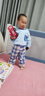 纖絲鳥（TINSINO）兒童睡衣夏季男女童家居服套裝純棉中大童空調(diào)服衣服 畫家熊貓 曬單實(shí)拍圖