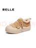 百麗（Belle）時(shí)尚舒適毛毛鞋女休閑保暖鞋B2164DM4 杏色 36 (230mm) 曬單實(shí)拍圖