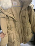 香影超好看黃色羽絨服女2025冬裝新款白鴨絨連帽牛角扣中長(cháng)款外套 黃色 S 曬單實(shí)拍圖