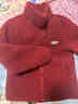 薇衣設顆粒絨媽媽外套秋冬加絨加厚保暖上衣寬松外穿老年人衛衣奶奶衣服 紅色上衣 3XL 推|薦120-135斤 曬單實(shí)拍圖