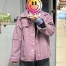艾珠兒（Aizhuer）玫粉色美式牛仔外套女2025新款春秋季復古港味寬松百搭夾克上衣 玫粉色 M 曬單實(shí)拍圖