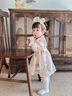 G.DUCKKIDS連衣裙 春裝嬰幼兒童中國(guó)風(fēng)新中式旗袍裙子女寶寶秋季禮服裙 中國(guó)風(fēng)連衣裙+發(fā)帶 80 cm 曬單實(shí)拍圖