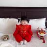 迪士尼嬰兒拜年服秋冬新款連體衣女寶寶夾棉新年裝過(guò)年喜慶大紅色中國(guó)風(fēng) 織錦紅色 73cm 曬單實(shí)拍圖