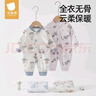 貝肽斯嬰兒連體衣秋冬新款夾棉衣服男女童外出棉服加厚保暖寶寶哈衣爬服 熱氣球 40g夾棉 (單件裝) 80cm 曬單實拍圖