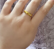 周生生素圈光身面活口泥鰍背黃金戒指 足金開(kāi)口戒情侶結婚對戒09141R 7.77克(含工費160元) 曬單實(shí)拍圖