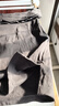 無印良品（MUJI）女式 粗棉線圓領(lǐng)長袖T恤 上衣打底衫女款內(nèi)搭 純棉秋季休閑女裝 炭灰色 4S XL  (165/92A) 曬單實拍圖