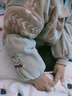 咕咕象螺口袖套兒童女男童小孩學(xué)生寶寶手臂套袖嬰兒護袖秋冬季防臟手袖 淺咖色1雙（卡通刺繡絨布袖套） 曬單實(shí)拍圖