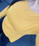 La Nikar 寬松運動T恤女網紅美背健身罩衫露背長袖瑜伽上衣薄款-S0507 日落黃(綿軟觸感 人氣) L 曬單實拍圖