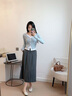 Teenie Weenie小熊半身裙女2025年春季新款學(xué)院通勤優(yōu)雅氣質(zhì)中長(zhǎng)款百褶裙女 中灰色 S 曬單實(shí)拍圖
