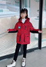 波司登（BOSIDENG）【反季】極寒90絨羽絨服5A抗菌男女兒童連帽百搭寬松運(yùn)動(dòng)保暖外套 【工裝款】紅運(yùn)當(dāng)頭9BW5-2317 130 /64 曬單實(shí)拍圖