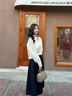 Teenie Weenie小熊半身裙女2025春夏季新款優(yōu)雅氣質(zhì)長款傘裙 藏青色 S 160 曬單實(shí)拍圖