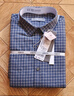 紅豆（Hodo）保暖襯衫男全棉磨毛內里羊毛內膽加厚格子襯衫 B1藍格 170/88A  曬單實(shí)拍圖
