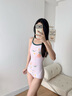 熱浪桃子泳衣女款2025新款連體三角專業(yè)競(jìng)速游泳館專用顯瘦大碼蜜桃 桃子粉色 M 曬單實(shí)拍圖