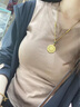 妙聚福金包銀吊墜八寶羅盤黃金999足金古法八瑞吉祥女項鏈福字鏤空 金0.8克 八瑞吉祥福字吊墜+黑繩 約17克  1個 曬單實拍圖