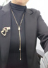 嘉麗薇半高領(lǐng)短袖女夏季新款高彈修身上衣白色內搭顯瘦t恤中領(lǐng)打底衫女 黑色【中袖】 M 曬單實(shí)拍圖